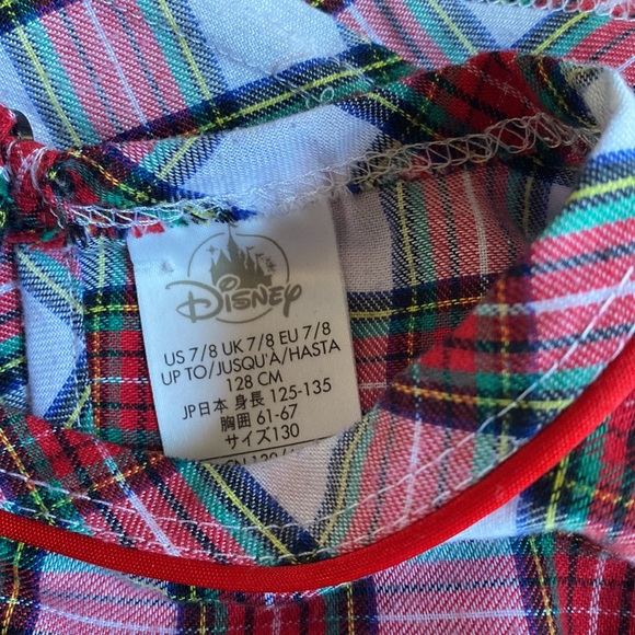 Disney Red and Green Plaid Kids Nightgown - Picture 4 of 4